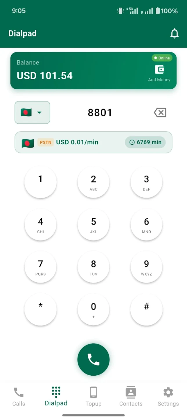 CallBD Dialpad